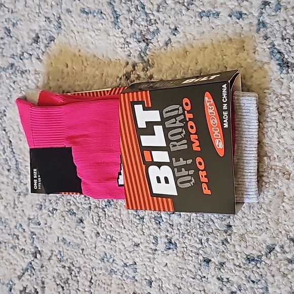 BILT off road PRO MOTO Pink socks, NWT - Picture 2 of 3